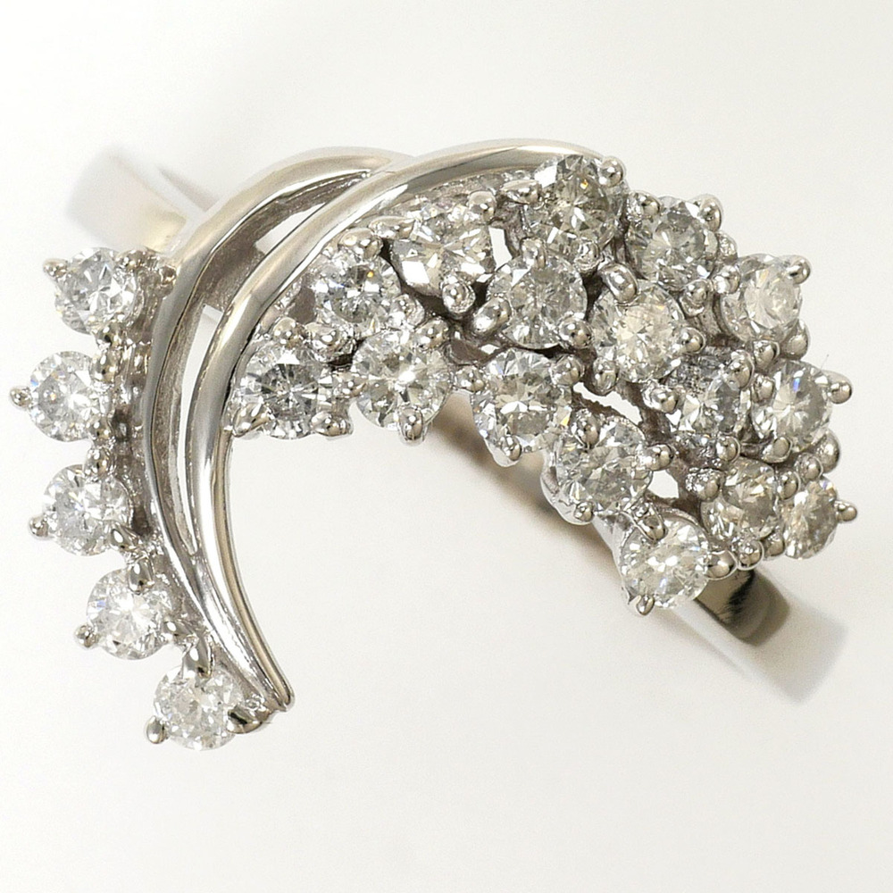 VINTAGE Silver Diamond Ring